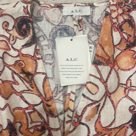 A.L.C. White Multi Salina Mini Dress - Size 6 - Picture 10 of 13